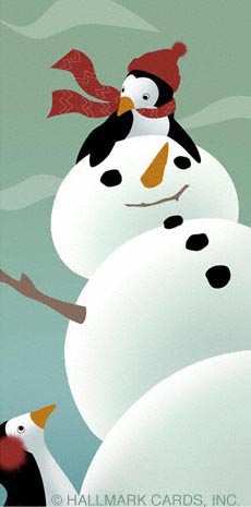 penguin on snowman lg